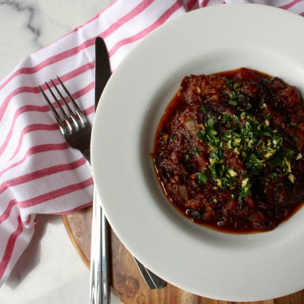 Rich and tasty slow-cooked lamb shanks