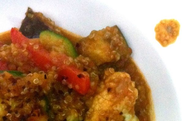 Gorgeous spicy tomato quinoa and vegetables