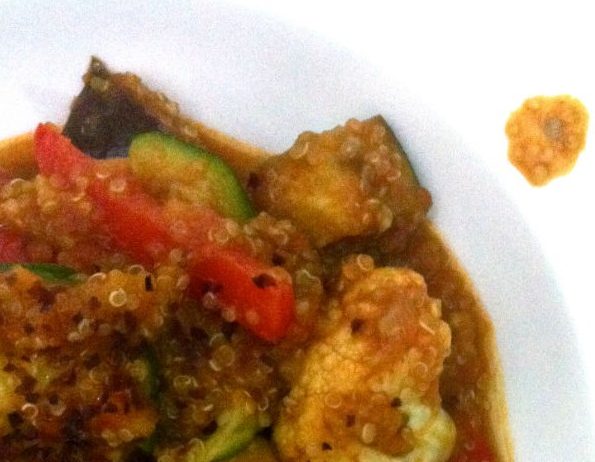 Gorgeous spicy tomato quinoa and vegetables